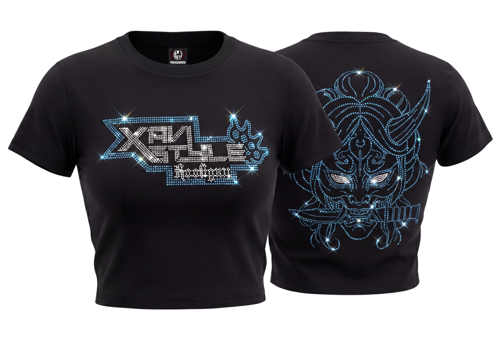 Top Diamantes Xavistyle Azul